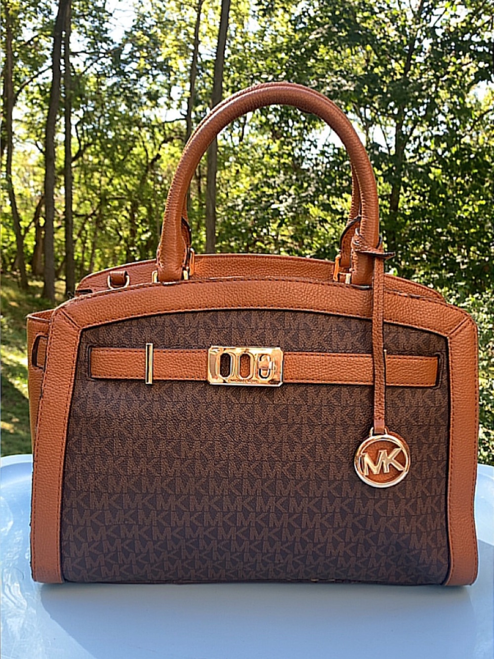 Michael Kors Karson Large Satchel – USED (Signature Canvas)